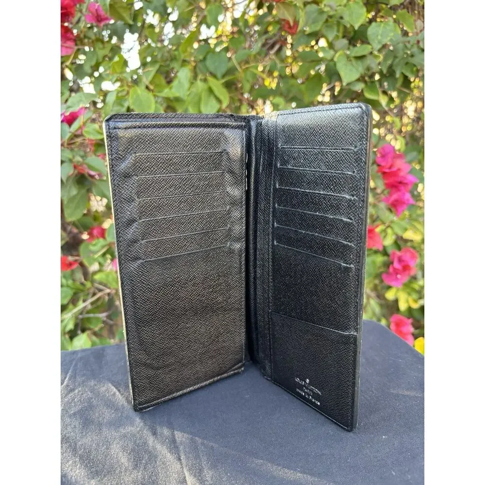 Louis Vuitton Damier Graphite Continental Brazza Long Bifold Wallet Black